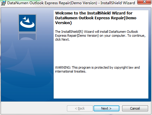 DataNumen Outlook Express Repair screenshot