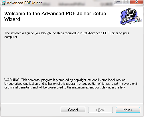 Screenshot of Advanced PDF Joiner