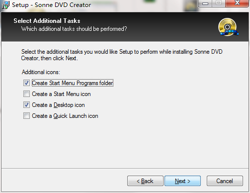 Screenshot of Sonne DVD Creator