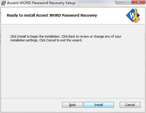 Accent WORD Password Recovery screenshot