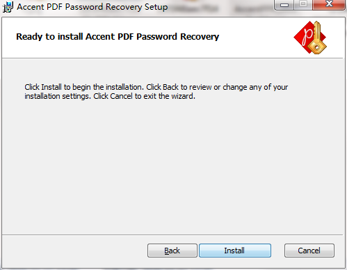 Accent PDF Password Recovery screenshot
