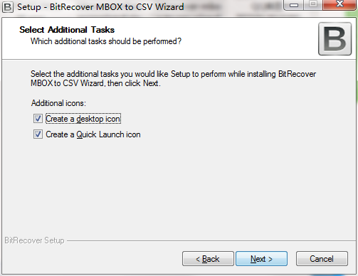 BitRecover MBOX to CSV Wizard screenshot