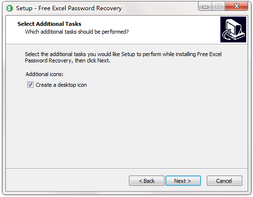 Screenshot of Free Excel Password Recovery