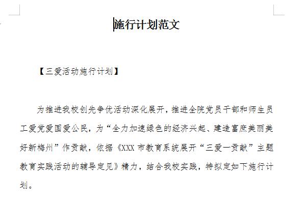 Project implementation plan template sample screenshot