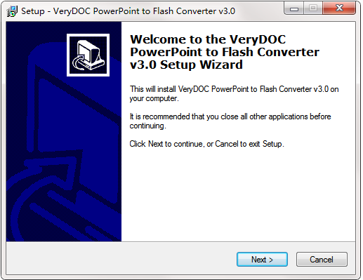 VeryPDF PowerPoint to Flash Converter screenshot