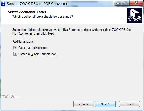 ZOOK DBX to PDF Converter screenshot