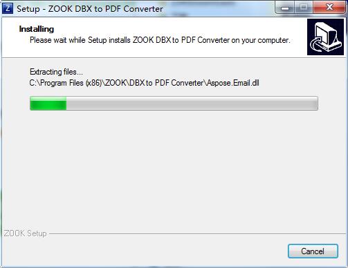 ZOOK DBX to PDF Converter screenshot