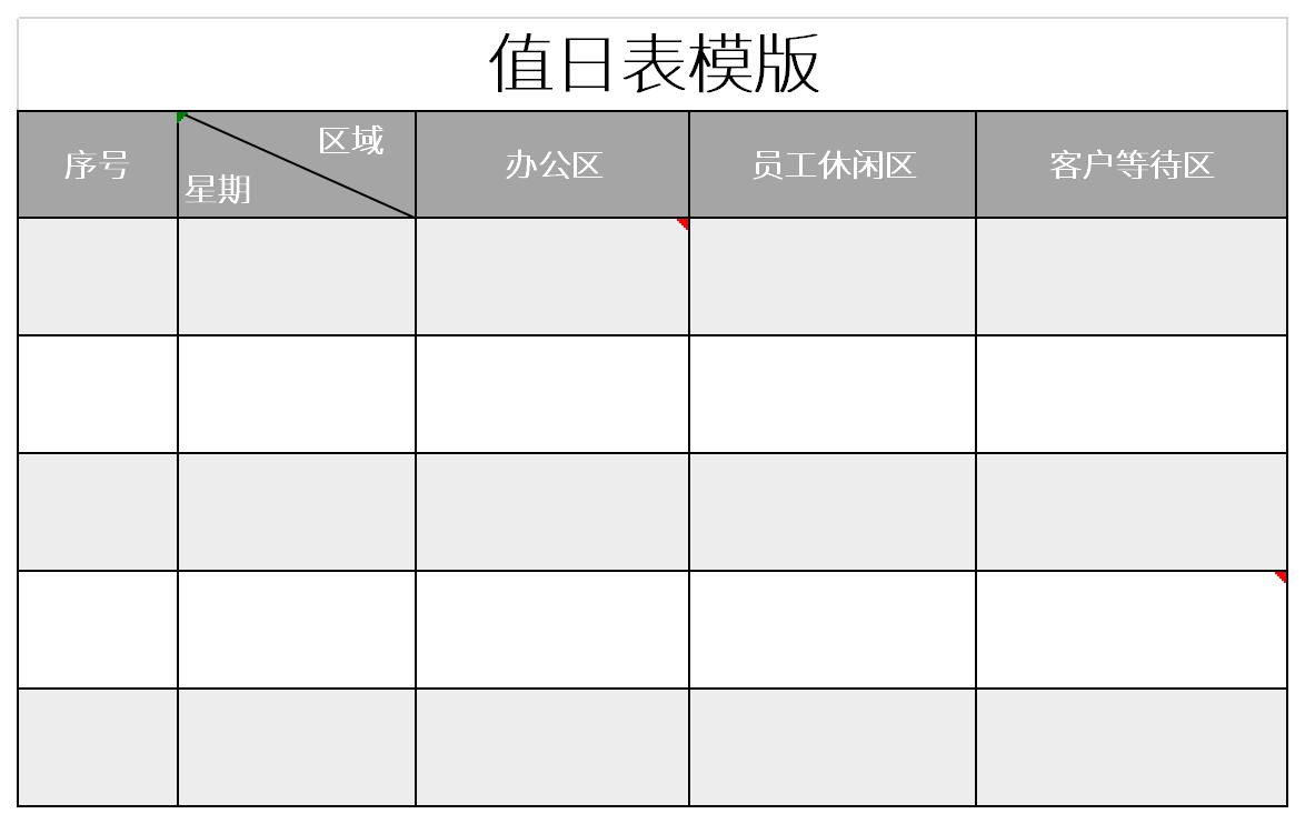 Screenshot of duty form