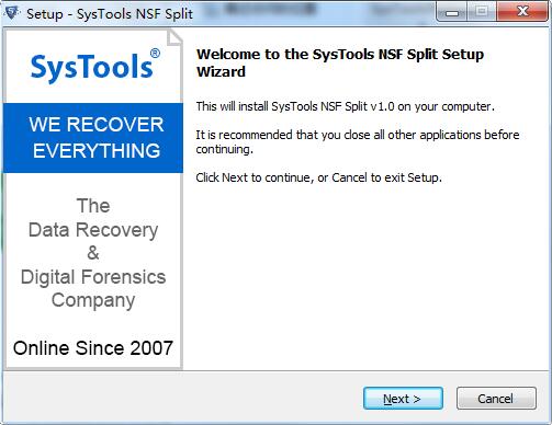 SysTools NSF Split screenshot