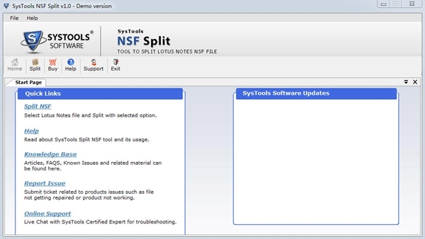 SysTools NSF Split screenshot