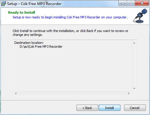 Screenshot of Cok Free MP3 Recorder