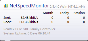 netspeedmonitor screenshot