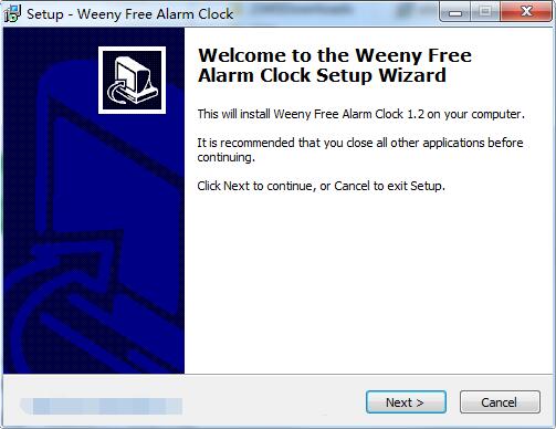Screenshot of Weeny Free Alarm Clock