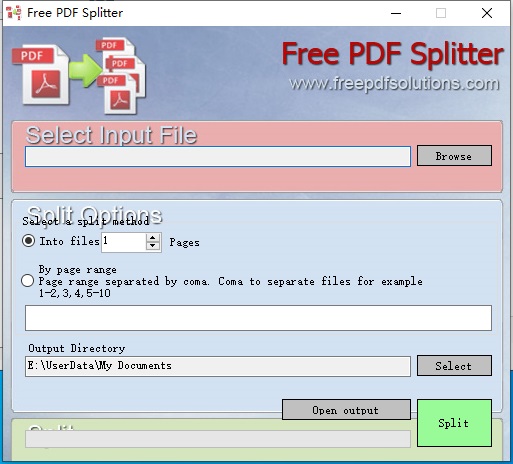 Free PDF Splitter screenshots