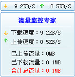 Screenshot of network traffic monitoring software