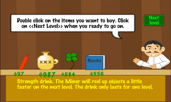 Screenshots of the Chinese version of Gold Miner