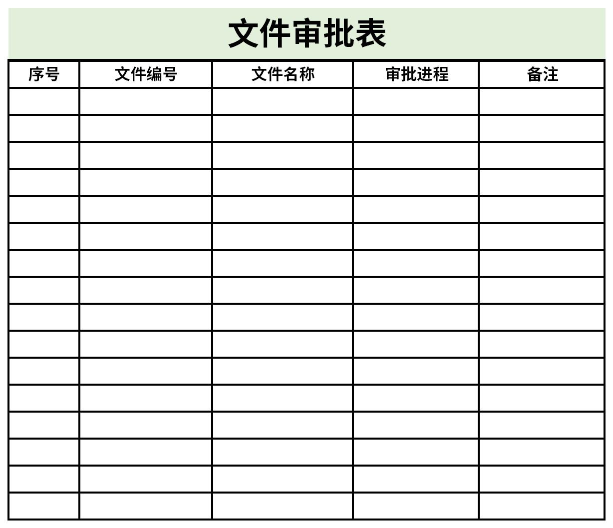 Screenshot of document approval form