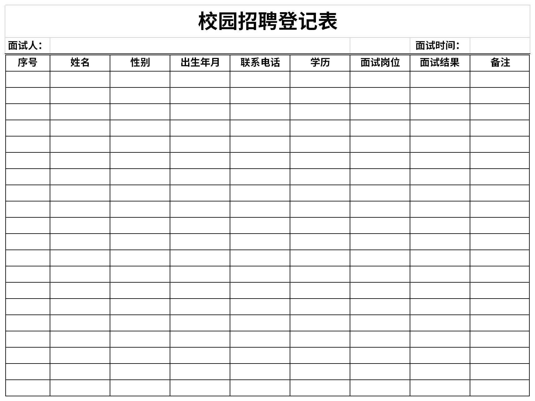 Screenshots of campus recruitment registration form