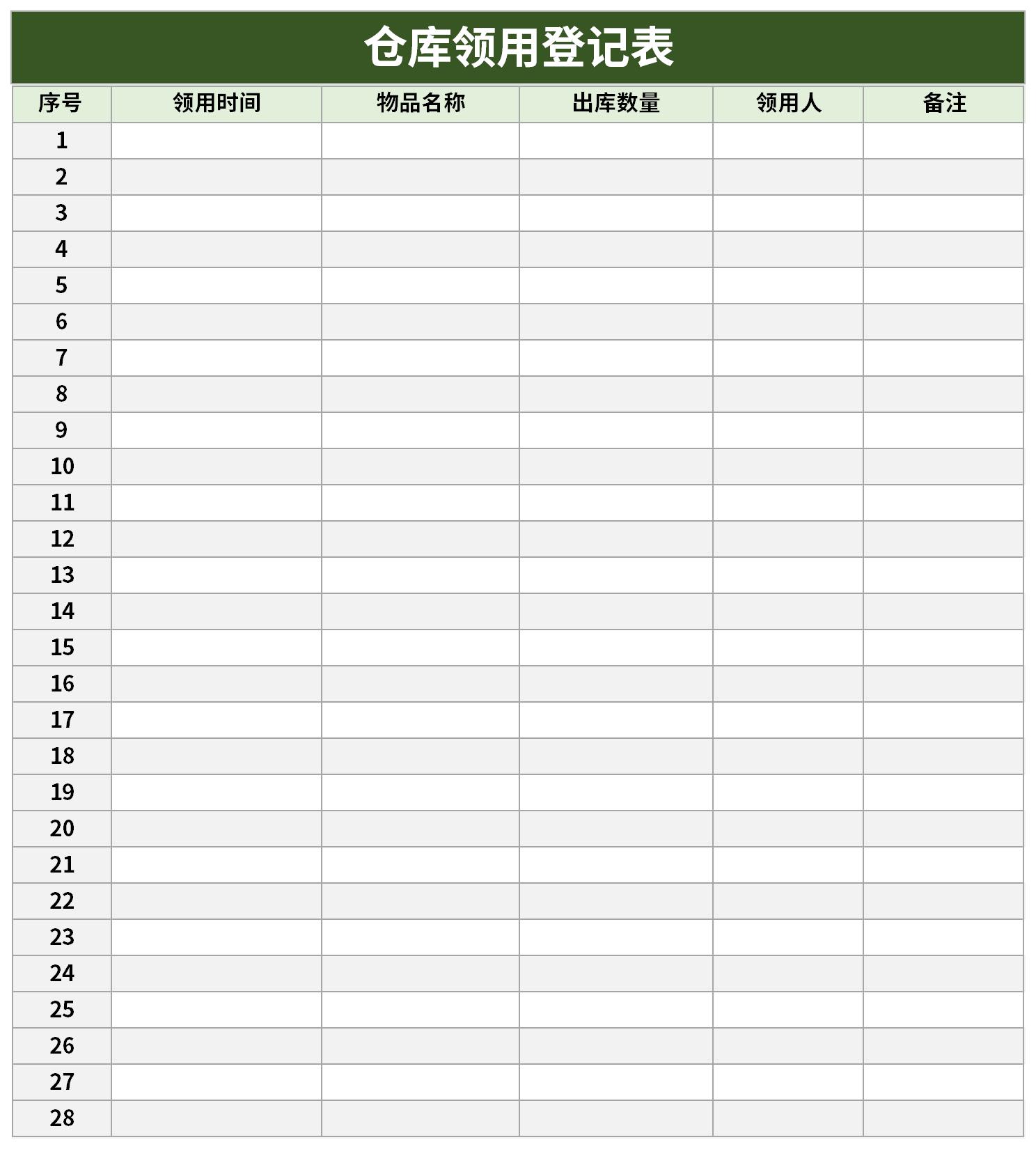 Screenshot of warehouse registration form