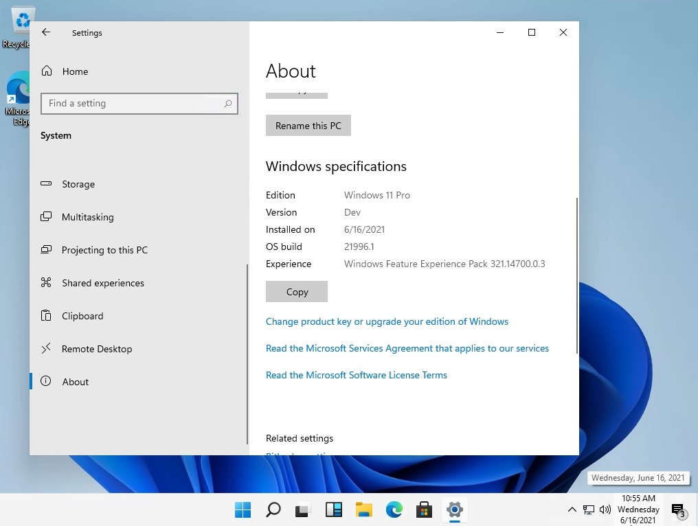 Windows 11 64-bit preview image screenshot