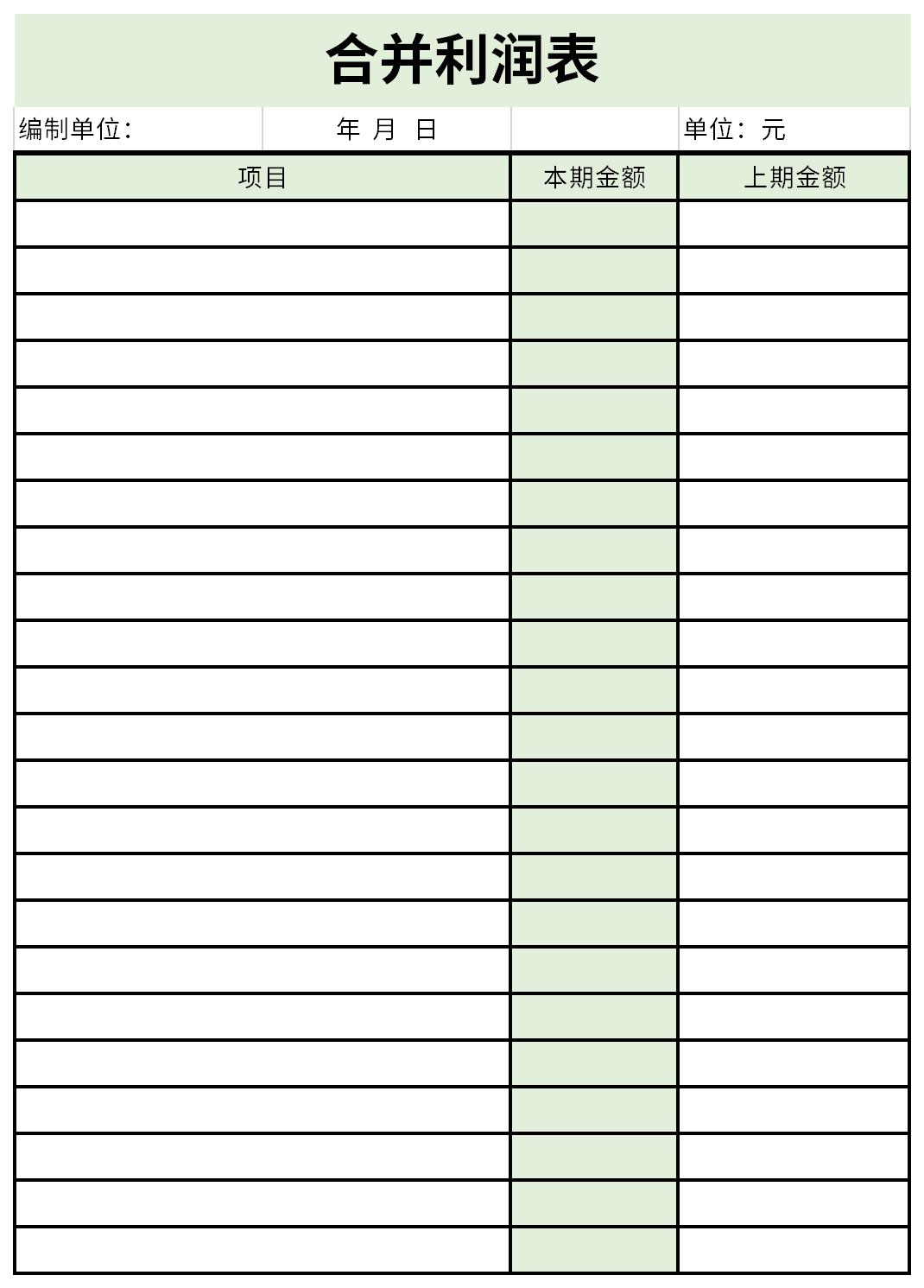 Screenshot of consolidated income statement