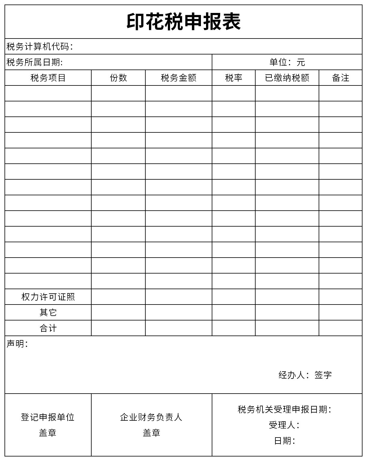 Screenshot of Stamp Duty Tax Return