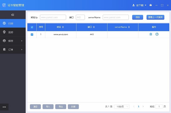 Screenshot of CIM certificate intelligent management system