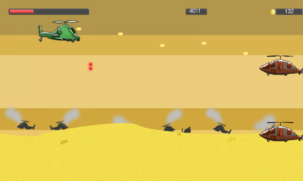 Screenshot of airplane battle