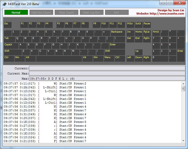 HKBTest (keyboard test tool) PC version