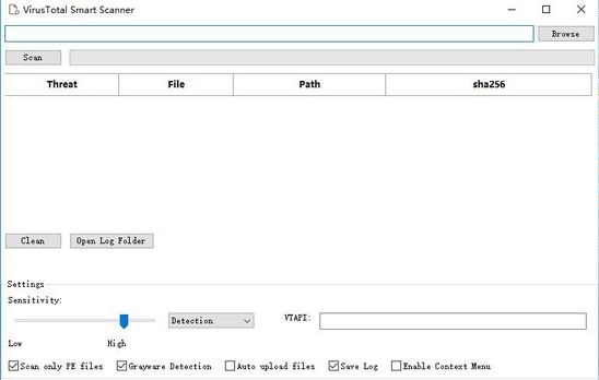 Screenshot of Virustotal Smart Scanner