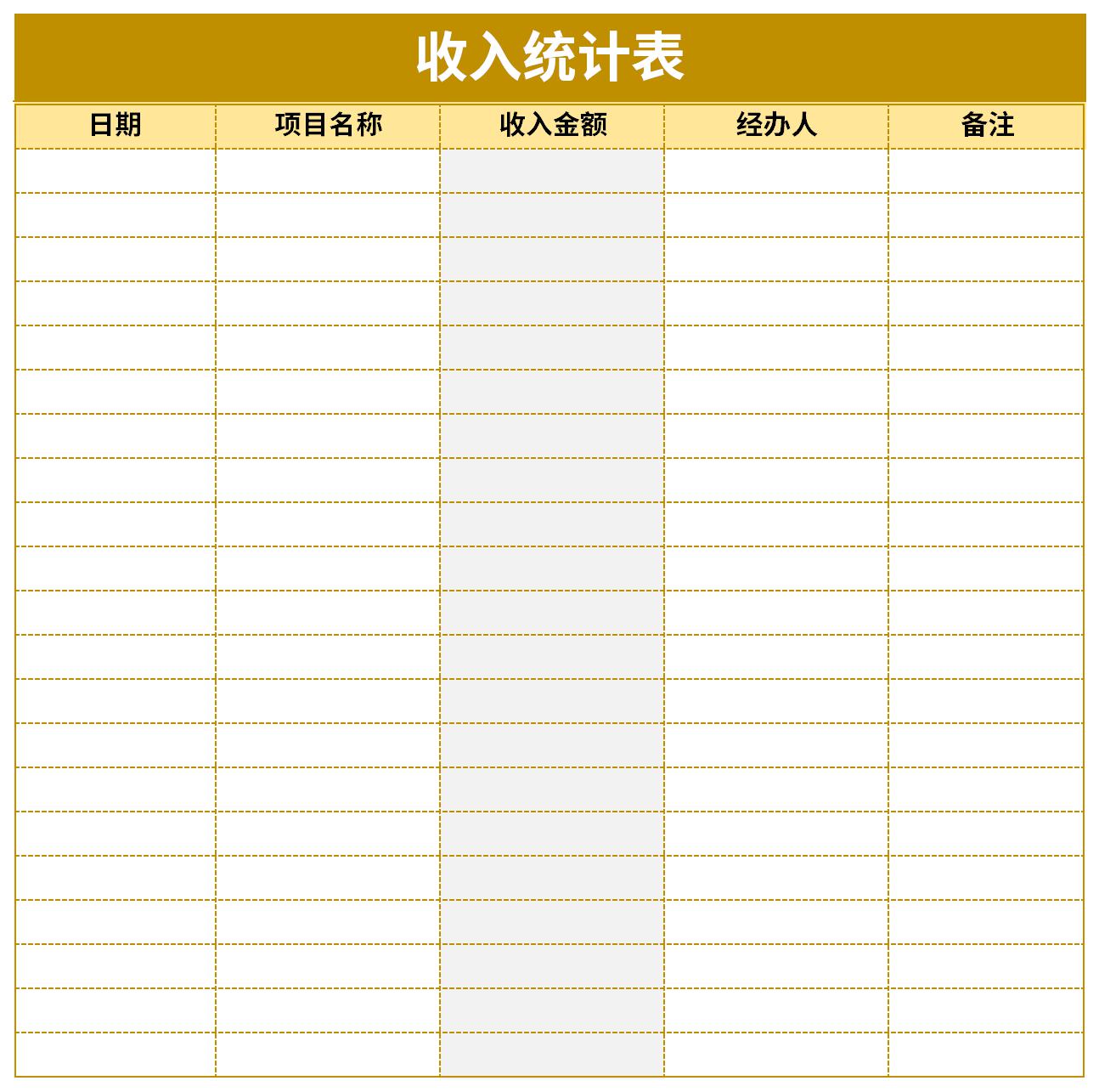 Screenshot of income statistics table