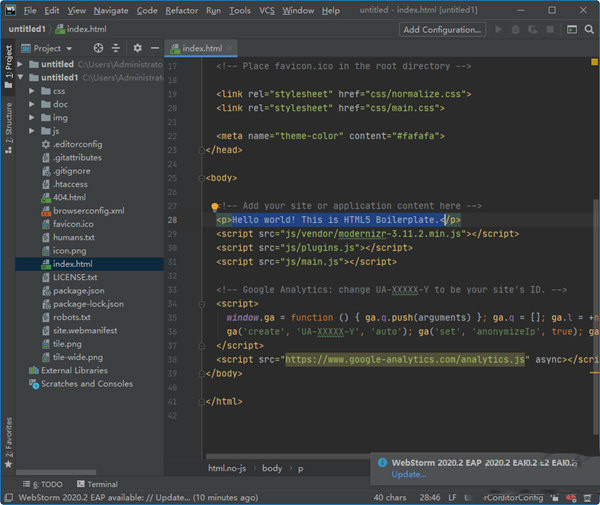 WebStorm 2020 screenshots