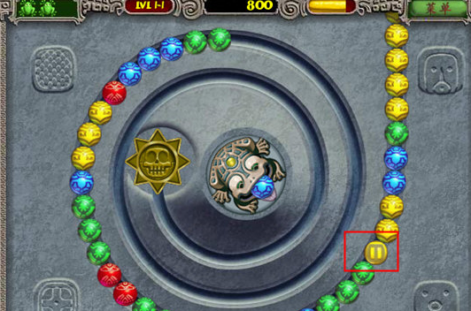 Screenshot of "Zuma Deluxe Edition"