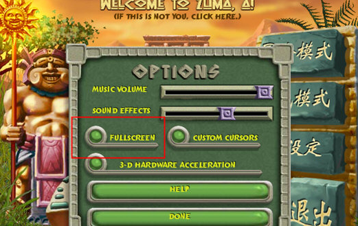 Screenshot of "Zuma Deluxe Edition"