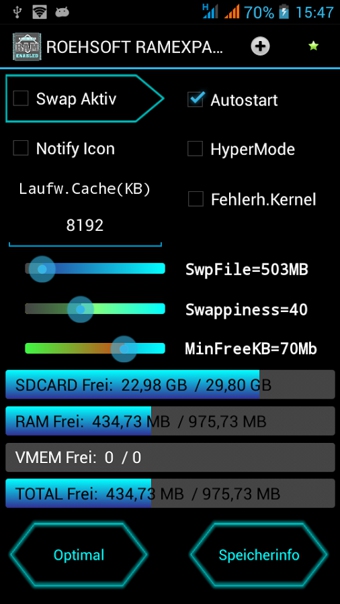 Memory expansion screenshot