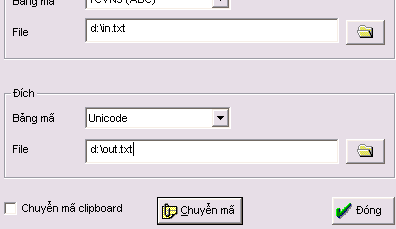 Screenshot of Vietnamese input method (Unikey)