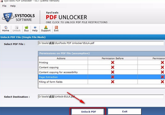 PDF Unlocker screenshot