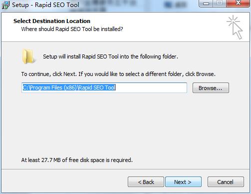 Search engine optimization tool screenshots