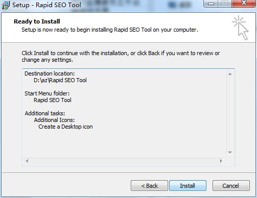 Search engine optimization tool screenshots