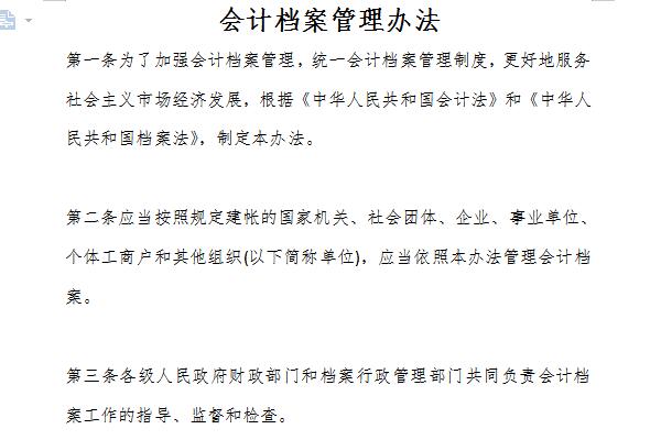 Screenshot of Accounting File Management Measures