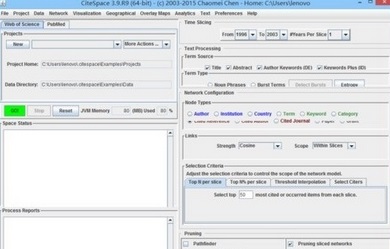 CiteSpace screenshot