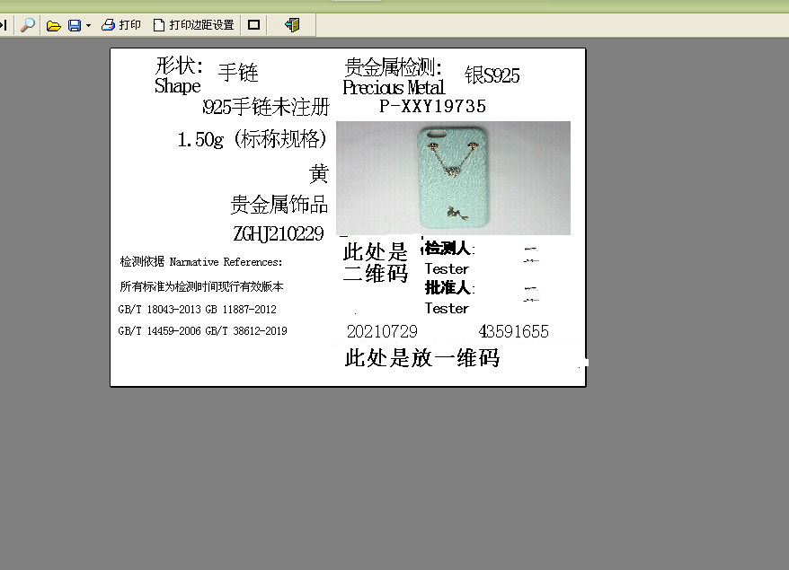 Screenshot of jewelry appraisal book typesetting and printing software