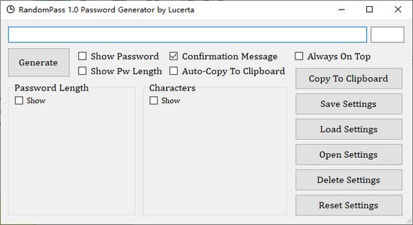 RandomPass screenshot