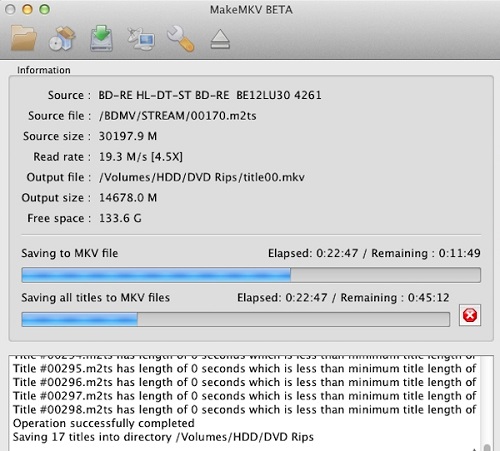 MakeMKV For Mac screenshots