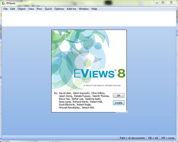 IHS EViews 8.0 screenshot