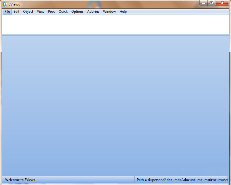 IHS EViews 8.0 screenshot