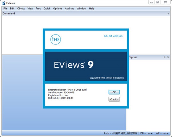 IHS EViews 9.0 screenshot