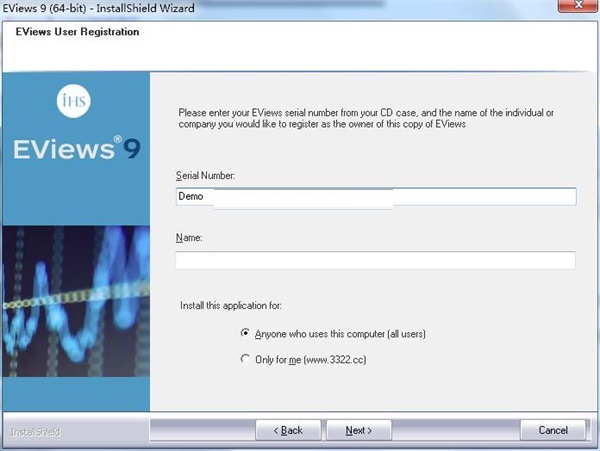 IHS EViews 9.0 screenshot