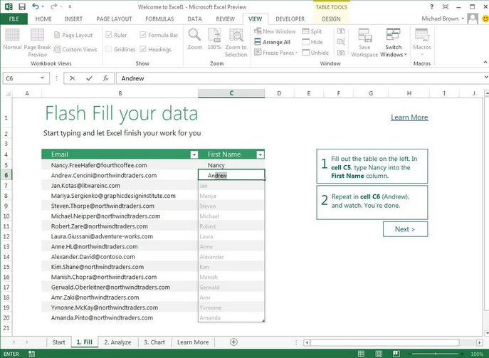 Excel screenshot