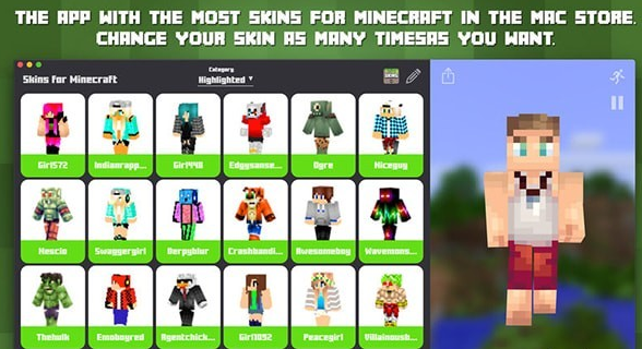 Minecraft skin maker Mac screenshots